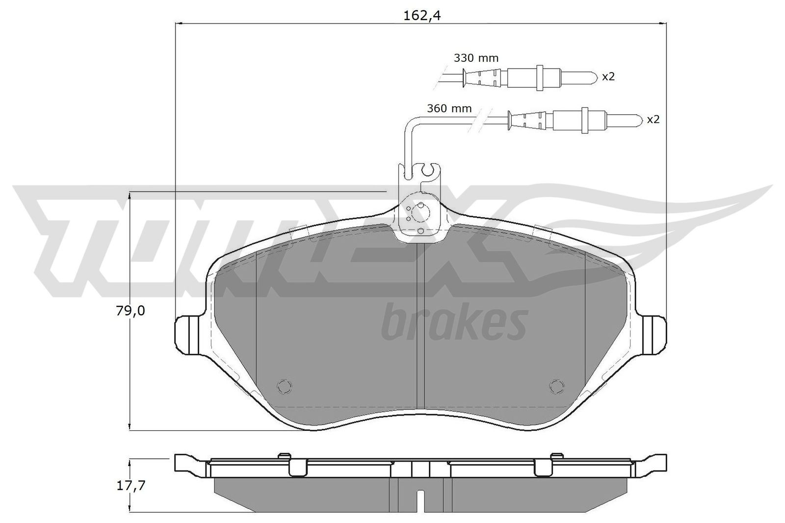 TOMEX Brakes Bremsbelagsatz, Scheibenbremse